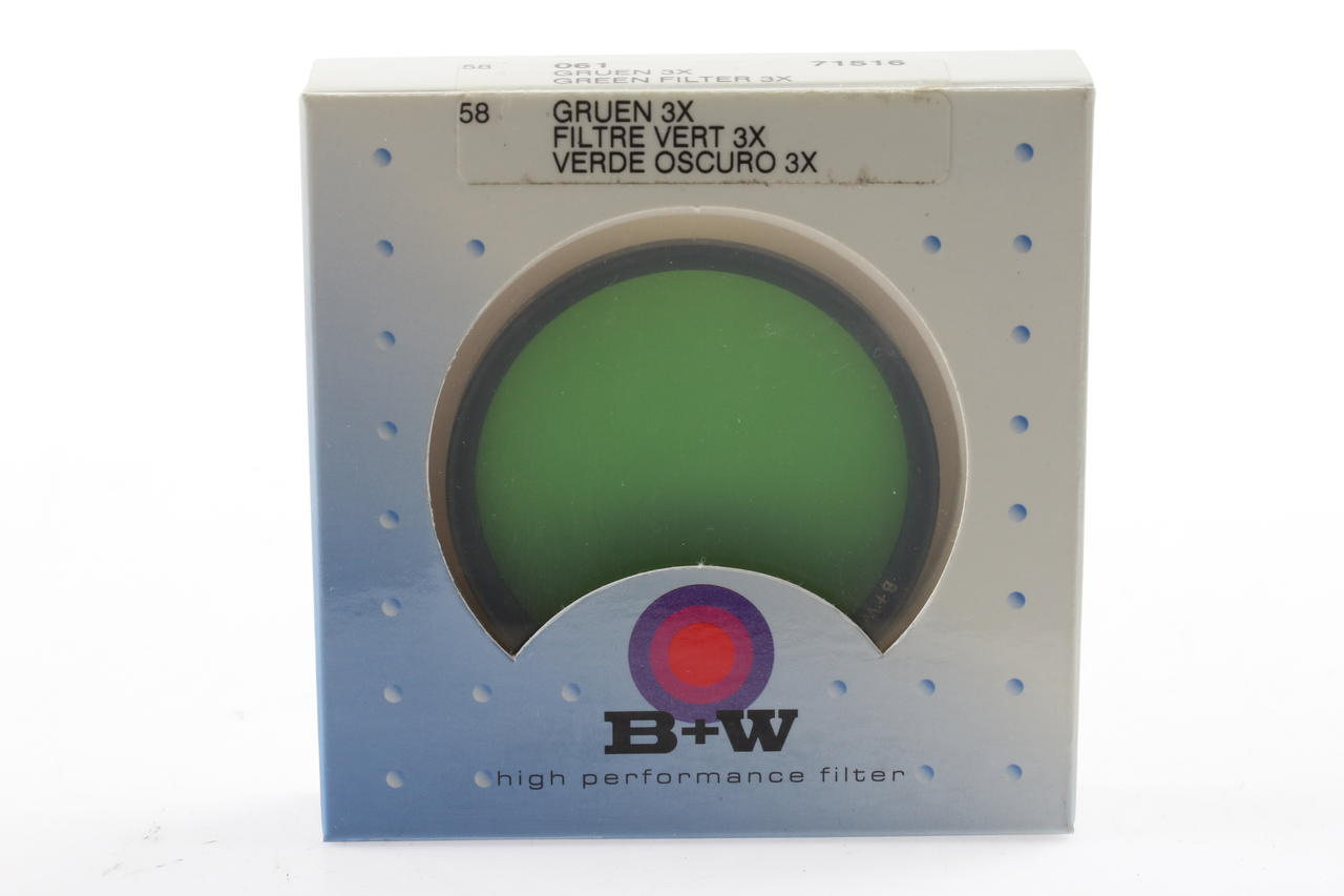 B+W Grün 3x (061) Filter - 58mm