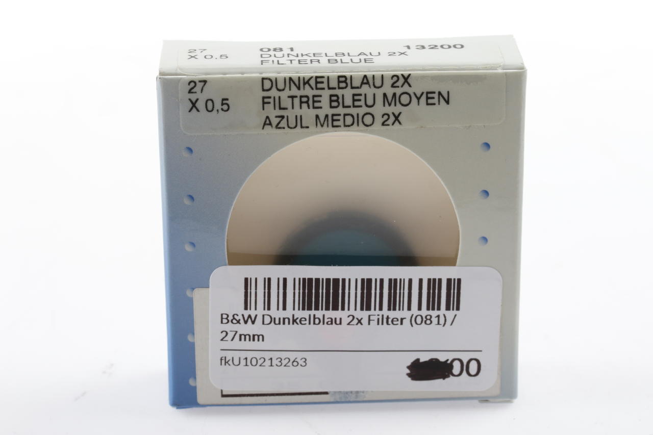 B+W Dunkelblau 2x Filter (081) / 27mm