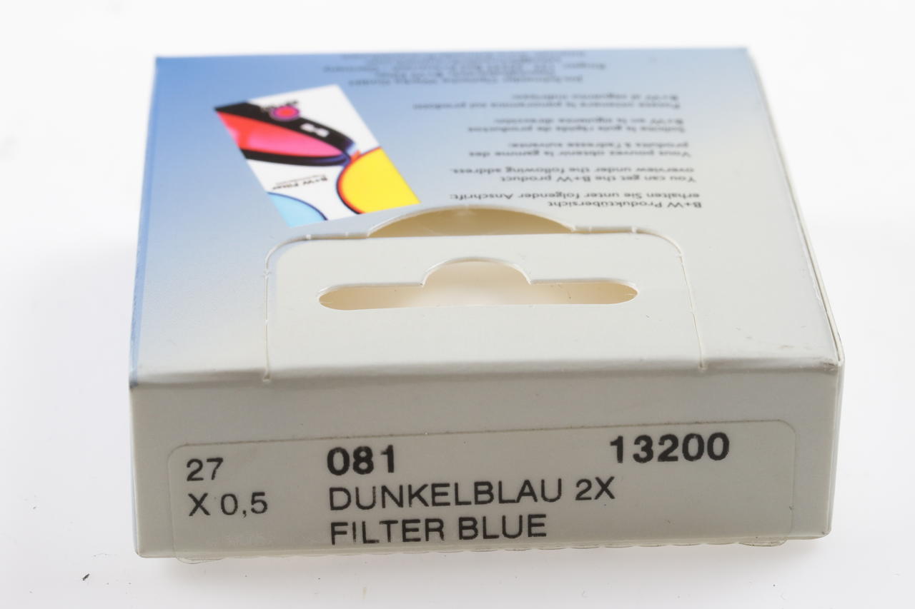 B+W Dunkelblau 2x Filter (081) / 27mm