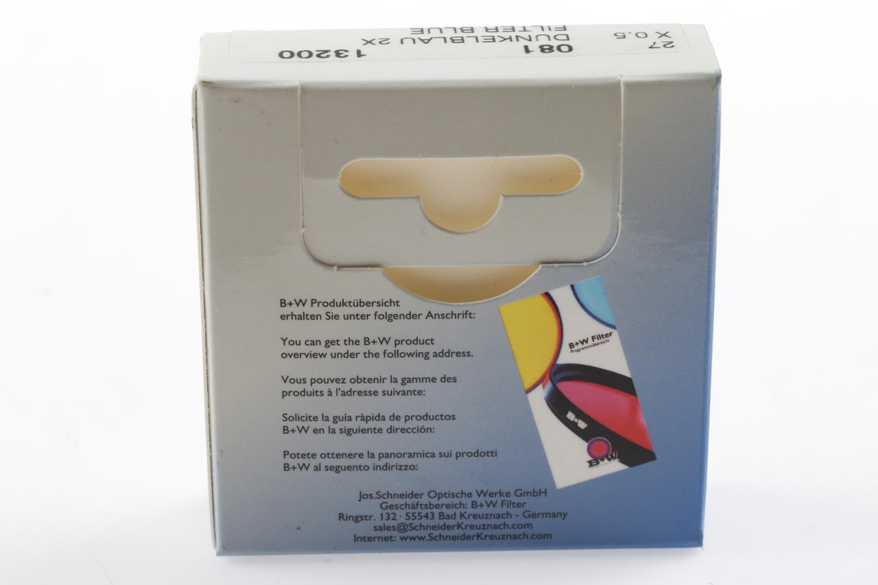 B+W Dunkelblau 2x Filter (081) / 27mm