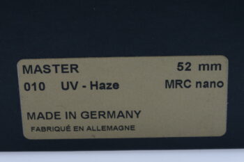 B+W Master 010 UV - Haze MRC Nano - 52mm