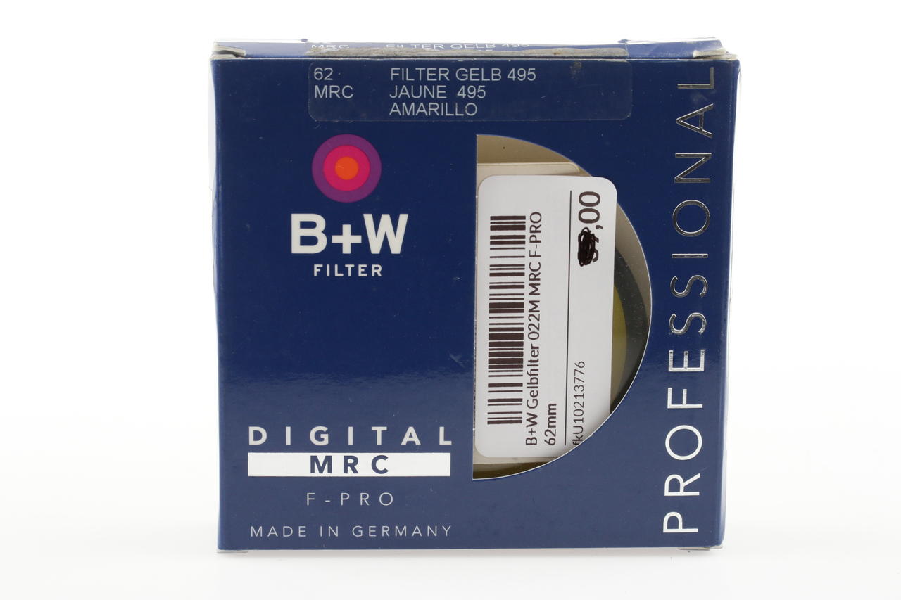 B+W Gelbfilter 022M MRC F-PRO 62mm