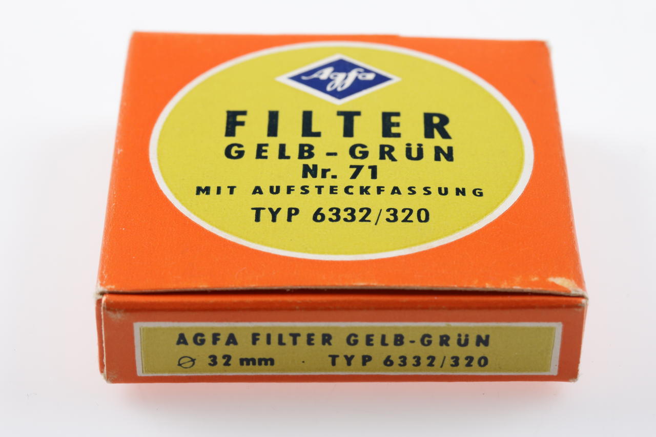 Agfa Filter Gelb-Mittel und Gelb-Grün Filter 32mm