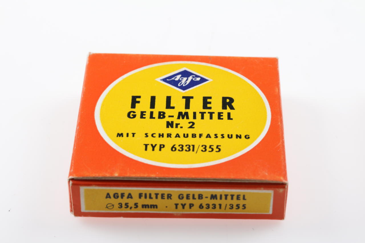 Agfa Filter Gelb-Mittel und Gelb-Grün Filter 35,5mm