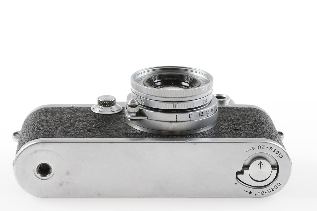 Leica IIIf Sucherkamera mit Elmar 5cm f/3,5 Red Scale (1951/52) - #595474