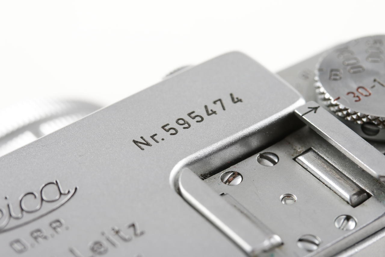 Leica IIIf Sucherkamera mit Elmar 5cm f/3,5 Red Scale (1951/52) - #595474