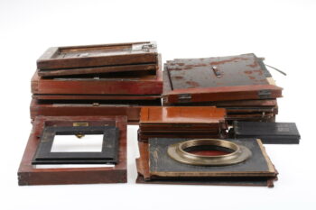 Konvolut diverse Holzkamerateile (Ersatz/Bastlerteile)