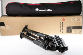 Manfrotto Fluid-Videokopf 504X mit Carbon-Einzelrohrstativ 635F (MVK504XSNGFC)
