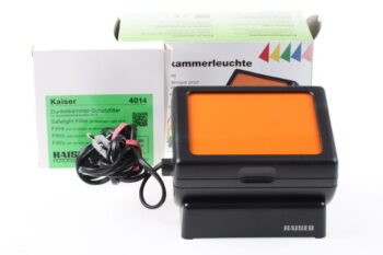 Kaiser Laborleuchte mit Orange und Rotfilter