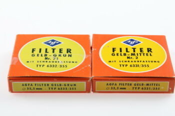 Agfa Filter Gelb-Mittel und Gelb-Grün Filter 35,5mm