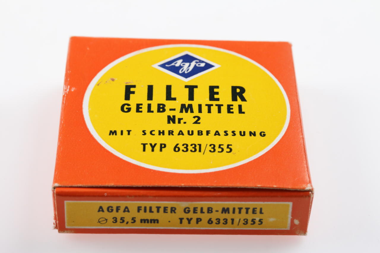 Agfa Filter Gelb-Mittel und Gelb-Grün Filter 35,5mm