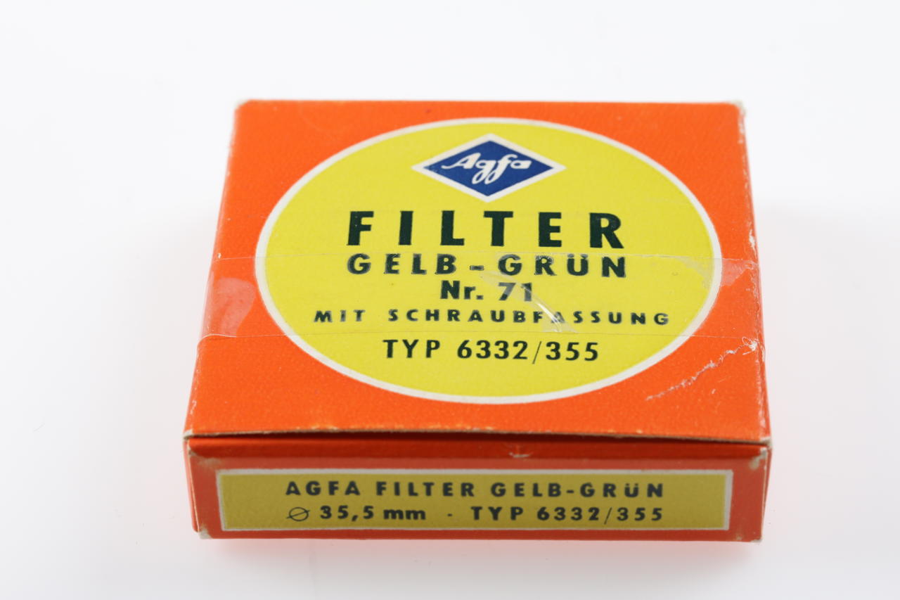 Agfa Filter Gelb-Mittel und Gelb-Grün Filter 35,5mm