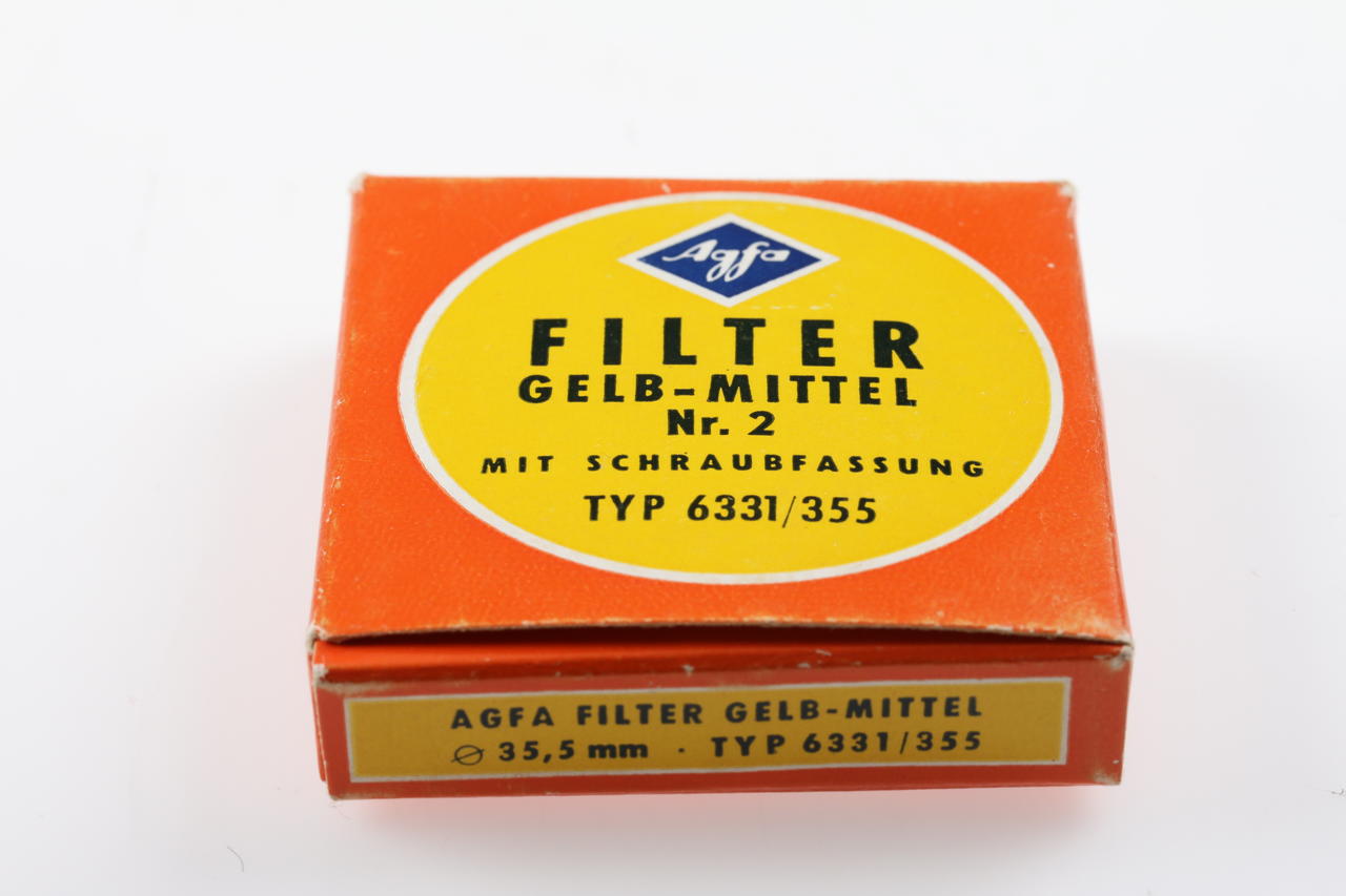 Agfa Filter Gelb-Mittel und Gelb-Grün Filter 35,5mm