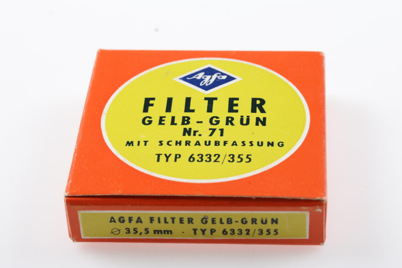 Agfa Filter Gelb-Mittel und Gelb-Grün Filter 35,5mm