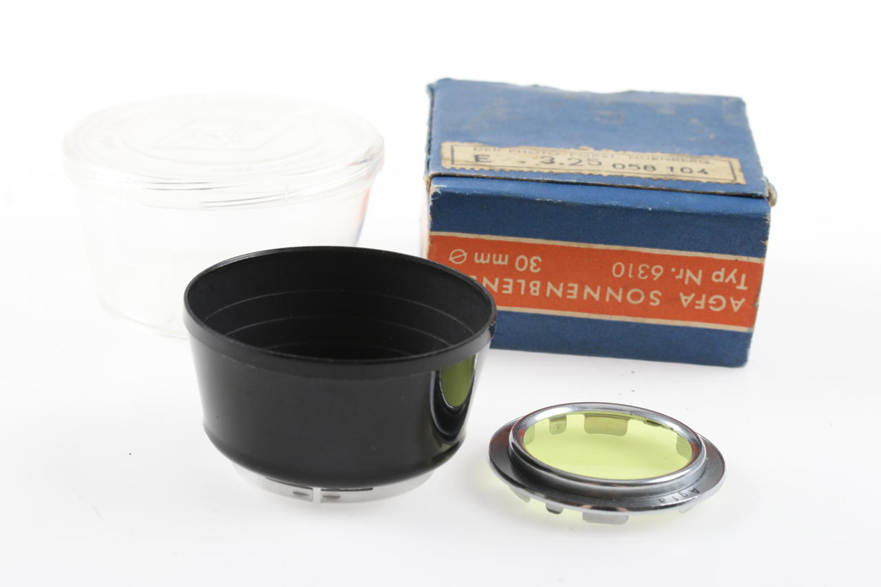 Agfa Sonnenblende 30mm mit Gelbfilter