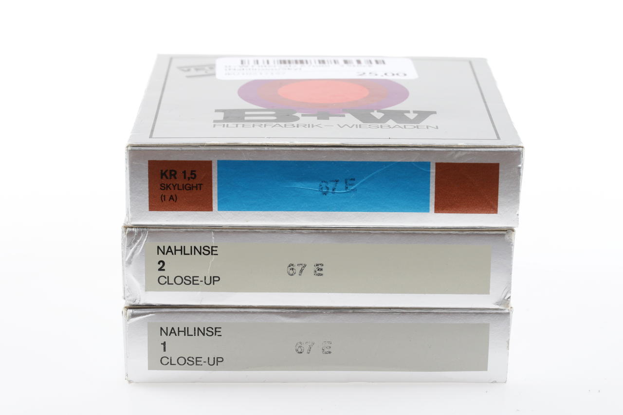 B+W Filtersatz 67mm - 3 Stück (Nahlinsen/Sky)