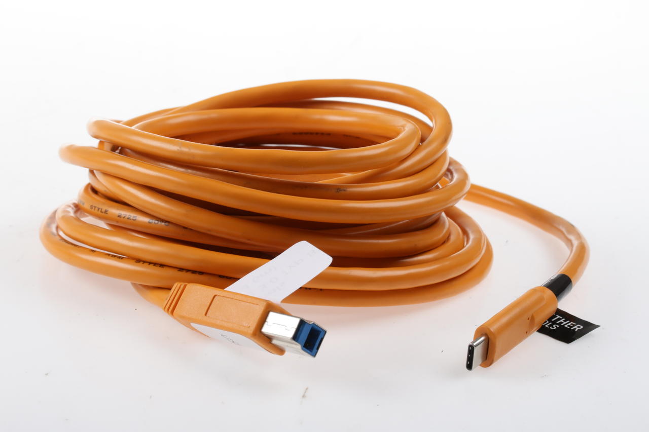 Tether Tools USB-C to USB Typ B 3.0 Kabel orange 4,6m