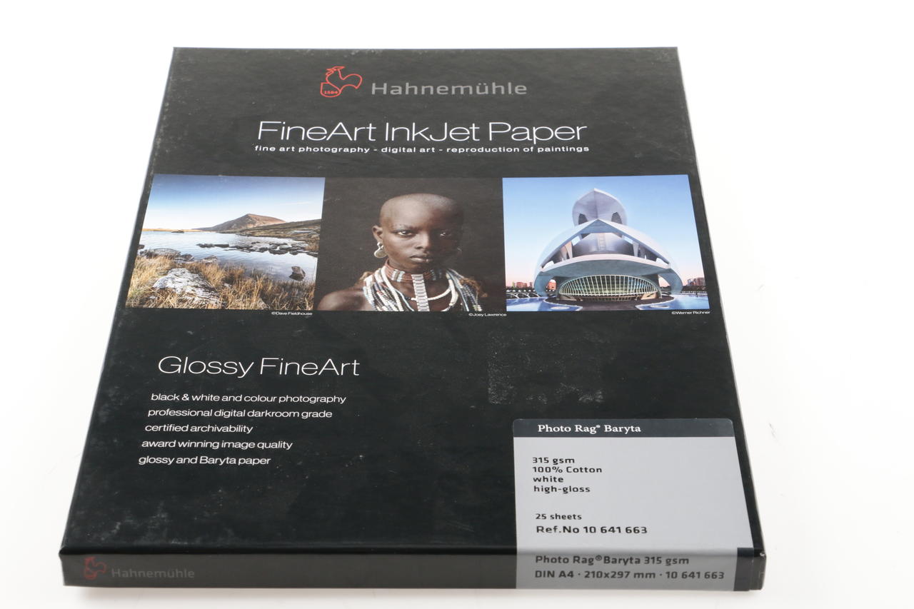 Hahnemühle PhotoRag Baryt A4 315 gsm. 25 Bl.