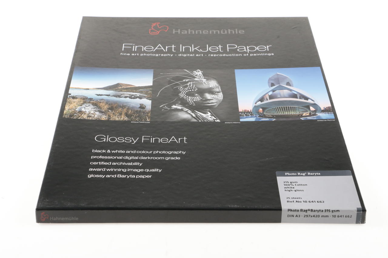 Hahnemühle PhotoRag Baryt A3 315 gsm 25 Bl.