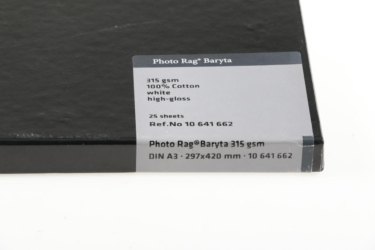 Hahnemühle PhotoRag Baryt A3 315 gsm 25 Bl.