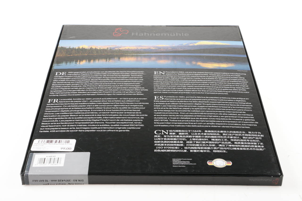 Hahnemühle PhotoRag Baryt A3 315 gsm 25 Bl.