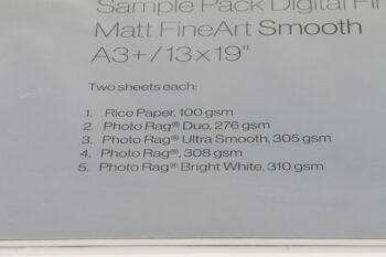 Hahnemühle SamplePack A3+ Matt FineArt Textur