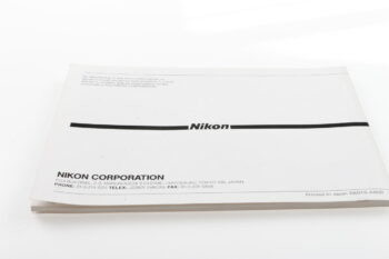 Nikon F4 / F4s Instruction Manual
