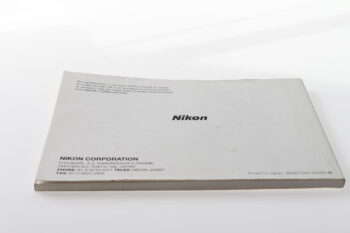 Nikon F5 Instruction Manual