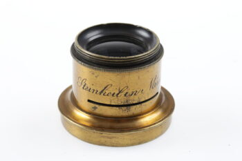Steinheil München 12425 f= ca. 120mm Patent / Messingobjektiv