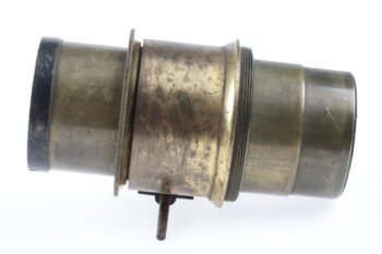 Messingobjektiv f= ca. 200mm mit Fokuseinstellung
