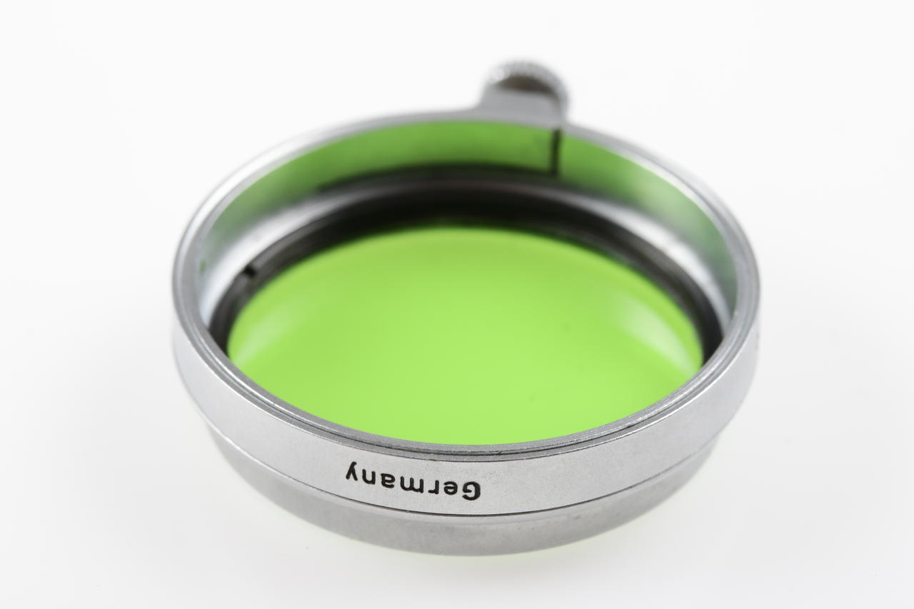 Leica Grünfilter mit Klemmfassung silber