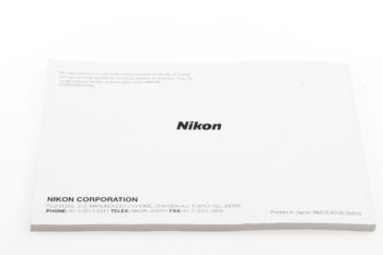 Nikon N90 AF Instruction Manual Englisch