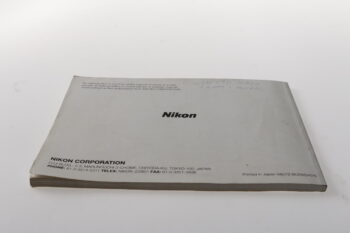 Nikon F90 / F90S / F90D Instruction Manual englisch