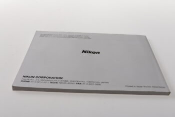 Nikon F90 / F90S / F90D Instruction Manual englisch