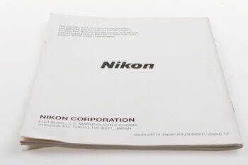 Nikon F60 / F60D Bedienungsanleitung