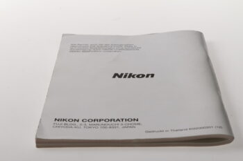 Nikon F80 / F80D / F80S Bedienungsanleitung
