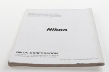 Nikon F80 / F80D / F80S Bedienungsanleitung
