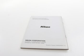 Nikon F80 / F80D / F80S Instruction Manual englisch