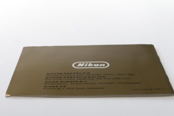 Nikon FTN Instructions Manual