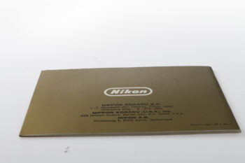 Nikon FTN Instructions Manual