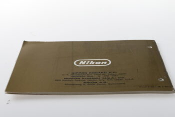 Nikon FTN Instructions Manual