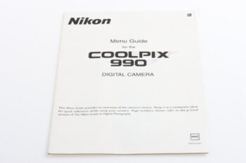 Nikon Coolpix 990 Menu guide