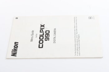 Nikon Coolpix 990 Menu guide