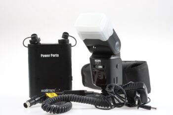 Metz 64 AF-1 Digital mit Walimex Power Porta für Nikon