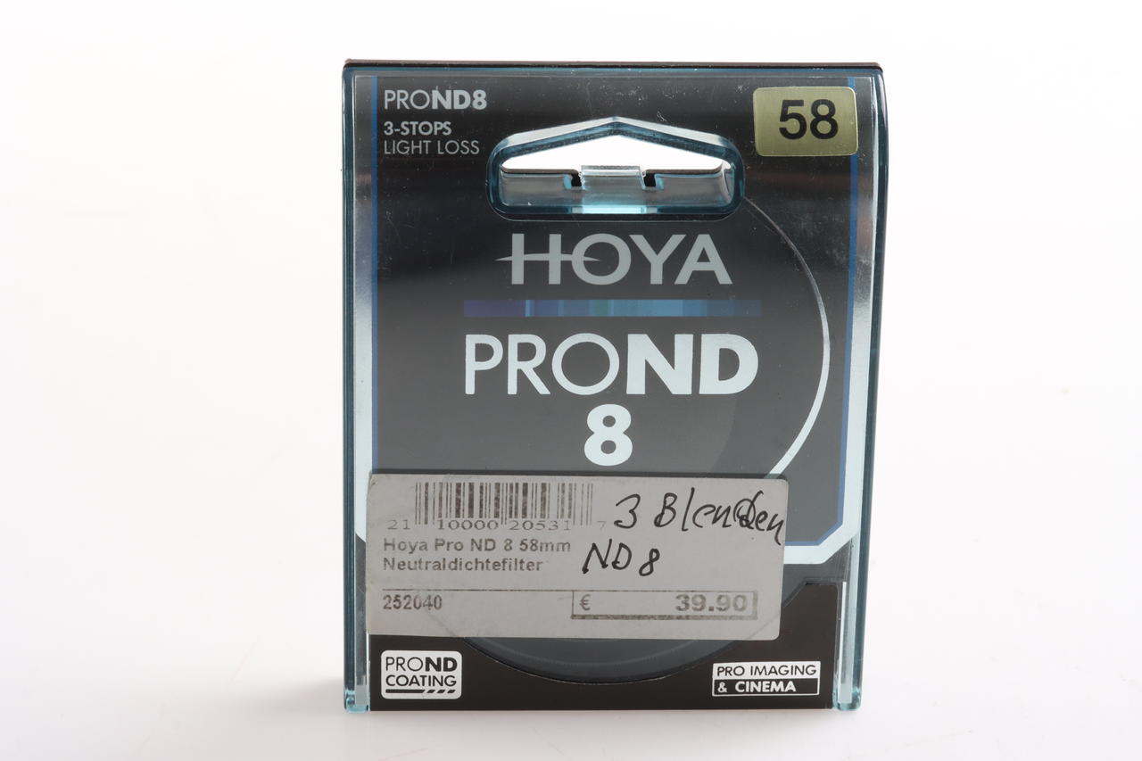 Hoya HMC Neutralgrau Filter ND8 58mm