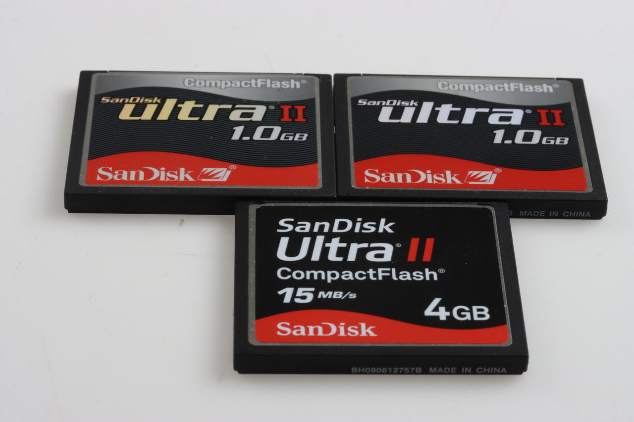 SanDisk CF-Karte / Ultra II 2x 1GB 1x 4GB (3 Karten)