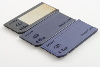 Sony Memory Stick 3 Karten - 4MB, 16MB, 64MB