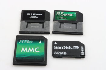 MultiMedia Card 4 Stück (32MB, 128MB, 256MB, 512MB)