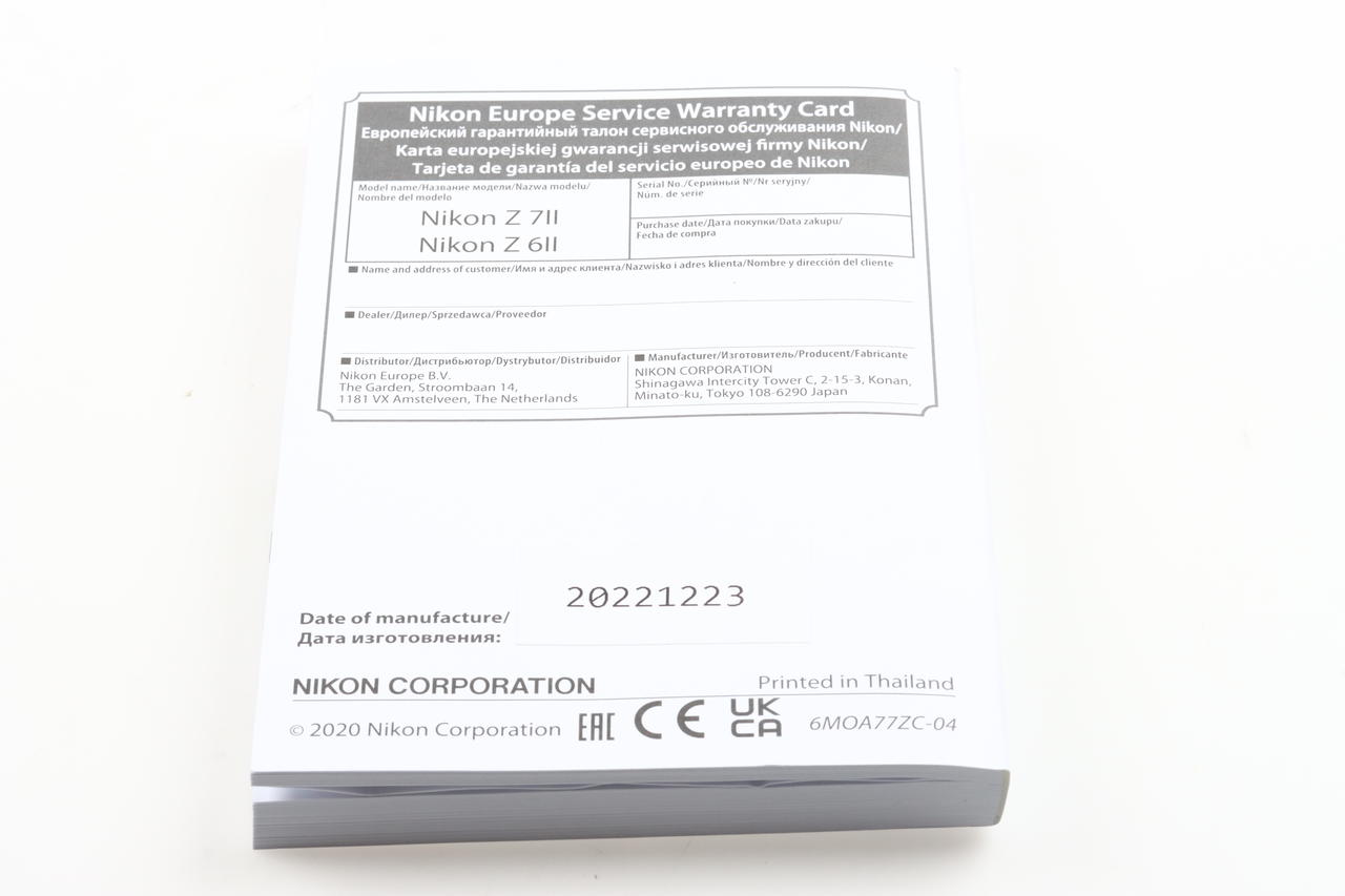 Nikon Z 6 II und Z 7 II User Manual