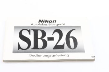 Nikon Speedlight SB-26 Bedienungsanleitung